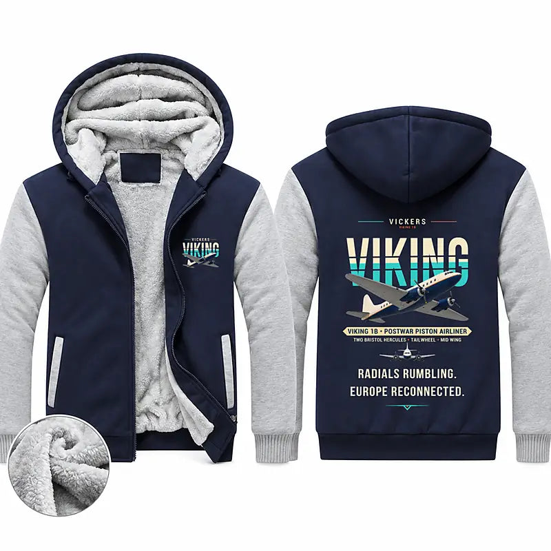 Vickers Viking 1B Zipped Sweatshirts - Original - Navy & Gray