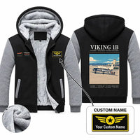 Thumbnail for Vickers Viking 1B Zipped Sweatshirts - Poster + Name - Black & Gray