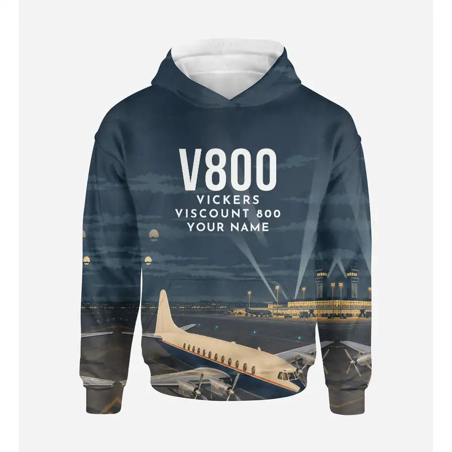 Vickers Viscount 800 3D All-Over Print Clothing - Hoodie - 3D + Name