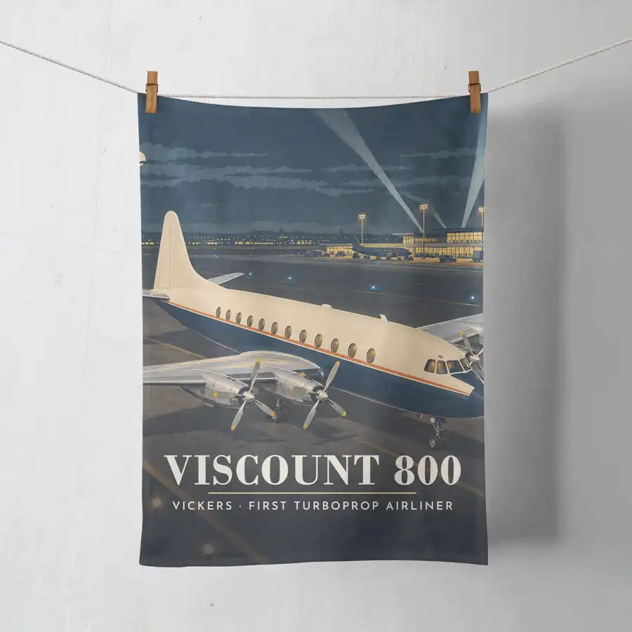 Vickers Viscount 800 - 3D - Towel - Full Print