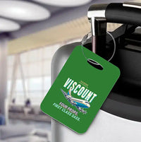 Thumbnail for Vickers Viscount 800 - Cartoon - Luggage Tag - Green