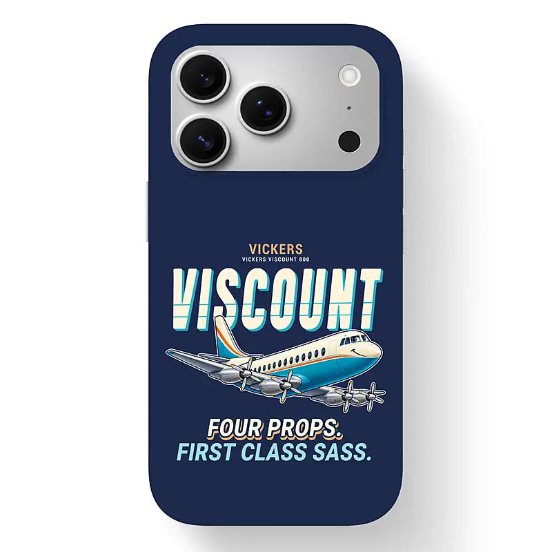 Vickers Viscount 800 - Cartoon - MagSafe iPhone 17 Pro - Navy Blue