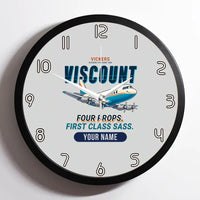 Thumbnail for Vickers Viscount 800 - Cartoon + Name - Framed - Light Gray