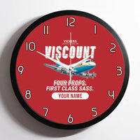 Thumbnail for Vickers Viscount 800 - Cartoon + Name - Framed - Red