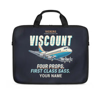 Thumbnail for Vickers Viscount 800 - Cartoon + Name - Laptop Bag