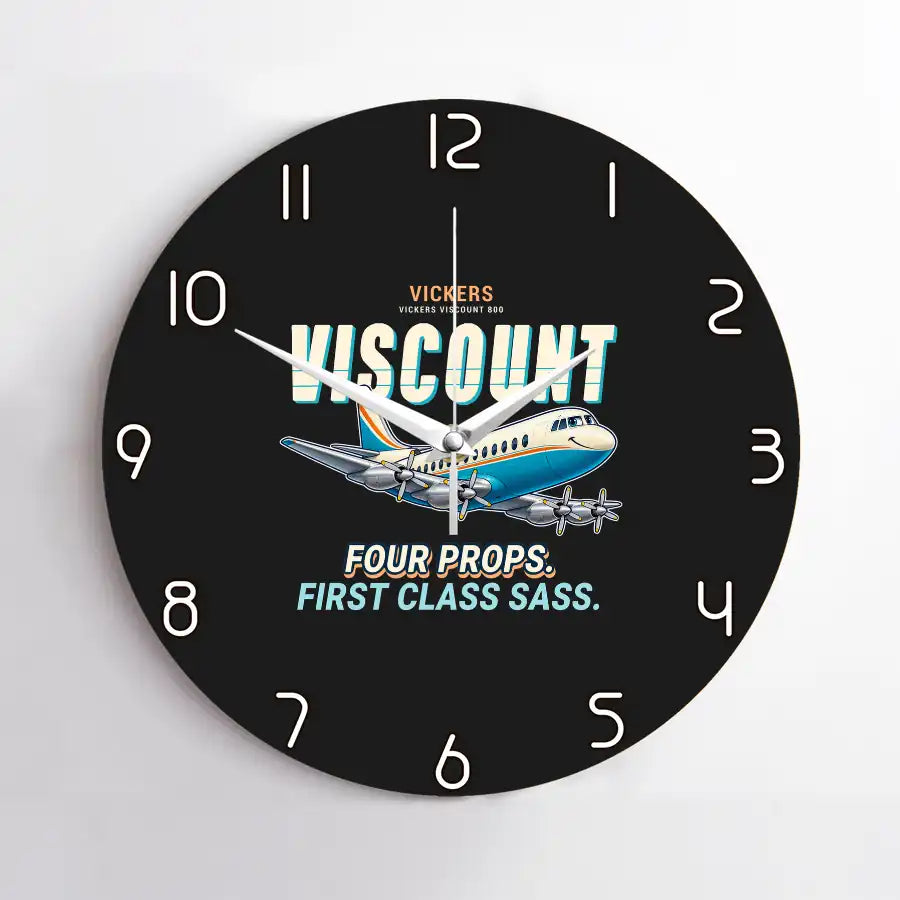 Vickers Viscount 800 - Cartoon - No Frame - Black