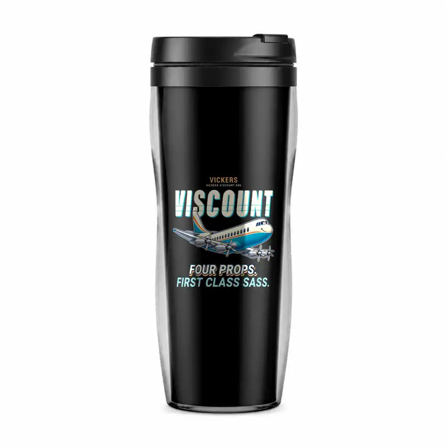 Vickers Viscount 800 - Cartoon - Plastic (No Holder) - Black