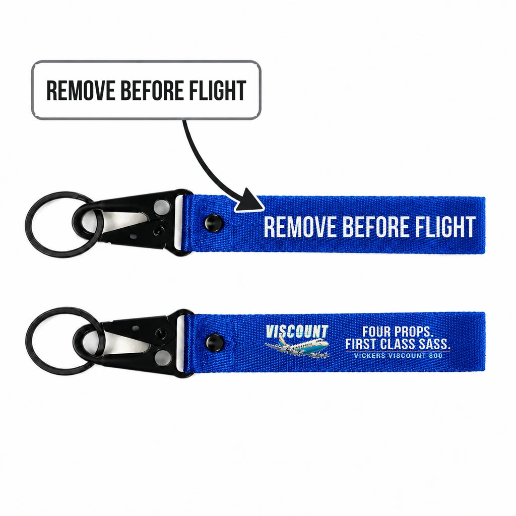 Vickers Viscount 800 Hawk-Shaped Key Chains - Blue - Cartoon - Remove Before Flight