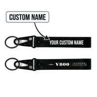 Thumbnail for Vickers Viscount 800 Hawk-Shaped Key Chains - Black - Heritage - Personalized