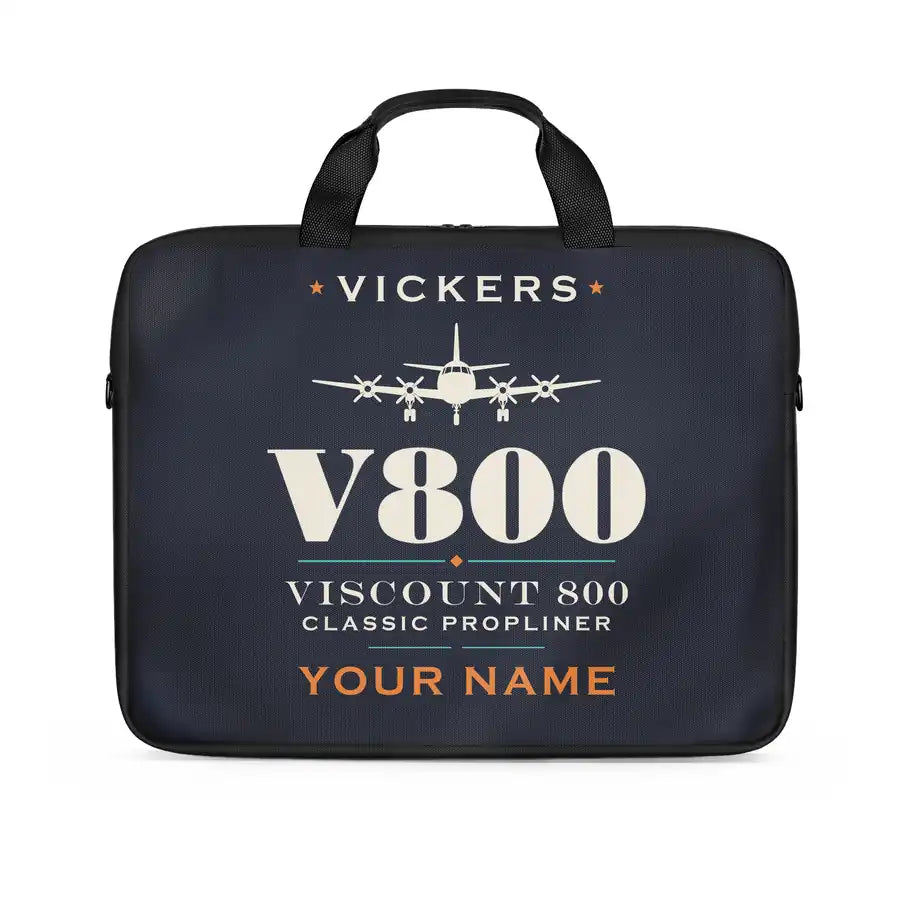 Vickers Viscount 800 - Heritage + Name - Laptop Bag