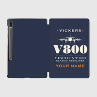 Thumbnail for Vickers Viscount 800 - Heritage + Name - Samsung Tablet - Navy Blue