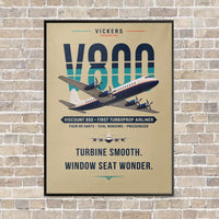 Thumbnail for Vickers Viscount 800 - Original - Canvas Framed - Beige