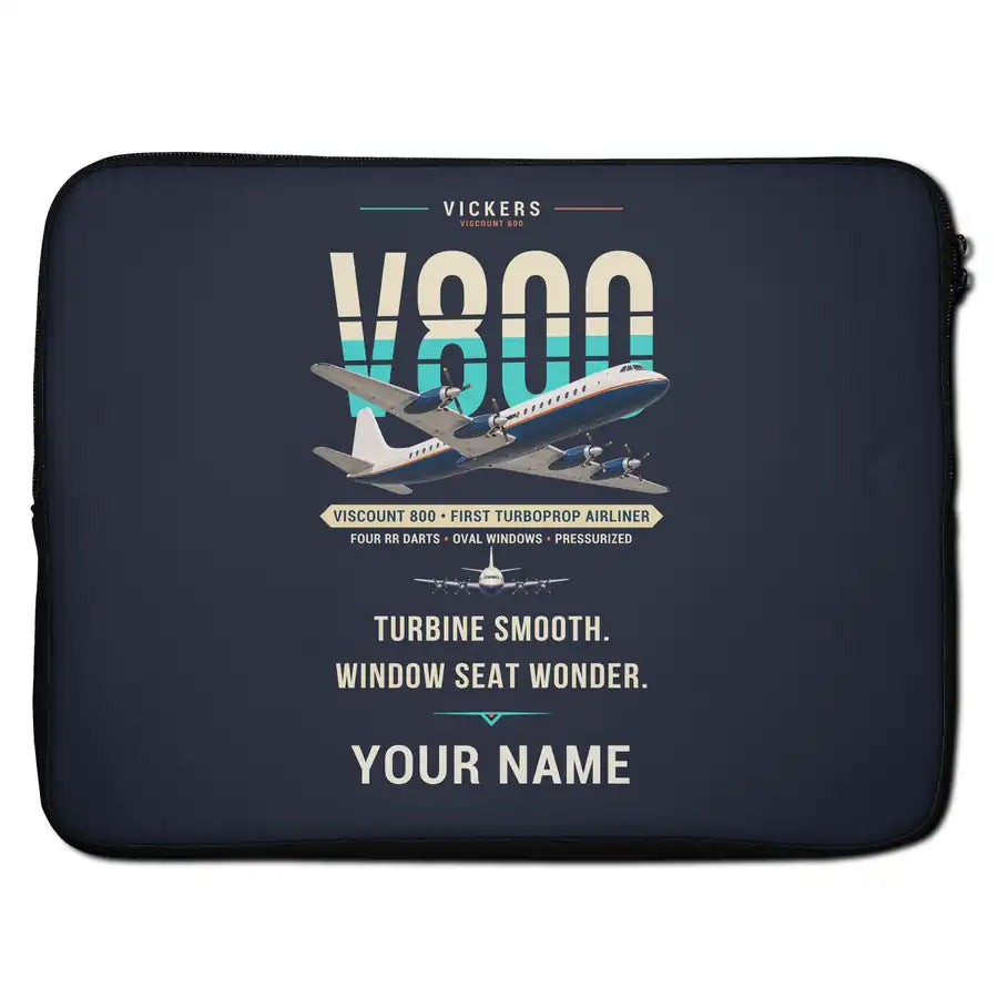 Vickers Viscount 800 - Original + Name - Laptop Sleeve