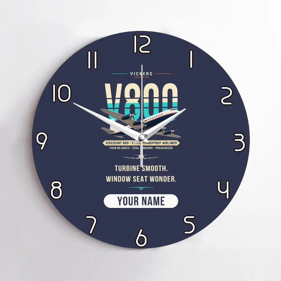 Vickers Viscount 800 - Original + Name - No Frame - Navy Blue