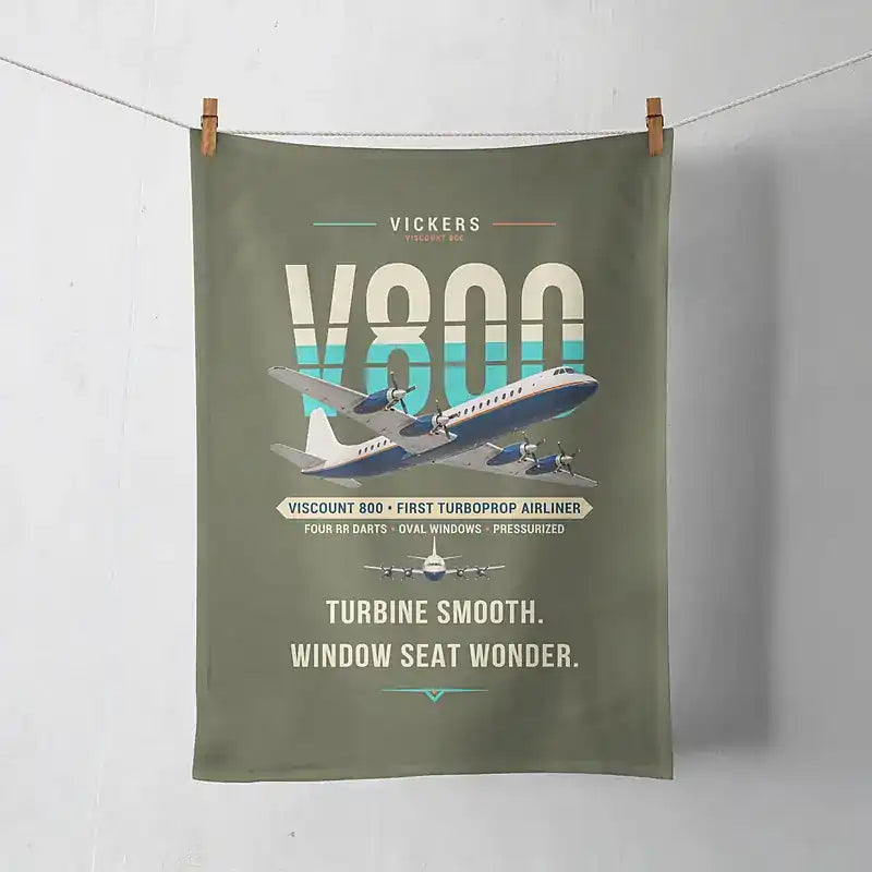Vickers Viscount 800 - Original - Towel - Green Army