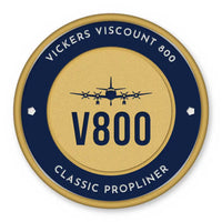 Thumbnail for Vickers Viscount 800 Patches - Circle - Navy Gold