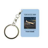 Thumbnail for Vickers Viscount 800 - Poster + Name - Key Chain - Light Blue