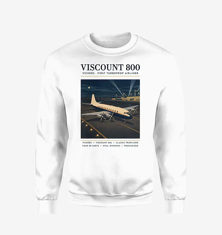 Vickers Viscount 800 - Poster - Sweatshirt - White