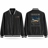 Thumbnail for Vickers Viscount 800 Stylish Jackets - Baseball Collar - Poster - Black