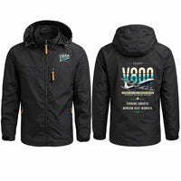 Thumbnail for Vickers Viscount 800 Stylish Jackets - Hooded Windbreaker - Original - Black