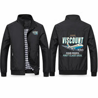 Thumbnail for Vickers Viscount 800 Stylish Jackets - Stand Collar - Cartoon - Black