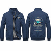 Thumbnail for Vickers Viscount 800 Stylish Jackets - Stand Collar - Original - Navy Blue