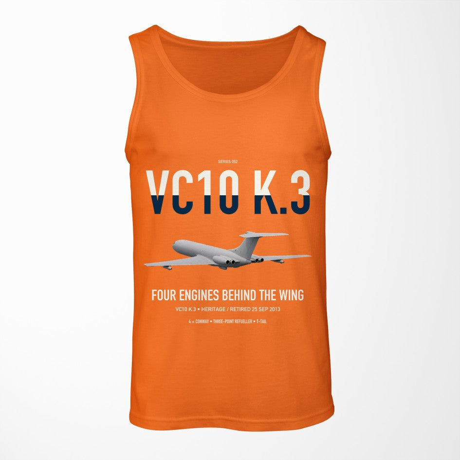 Vickers VC10 K.3 design on orange tank top