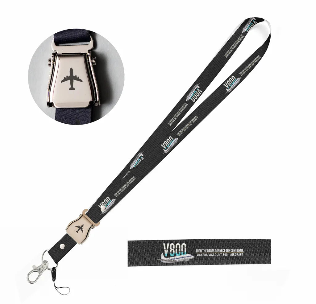 Vickers Viscount 800 seat belt lanyard - black