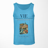 Thumbnail for Vienna Airport (VIE) design on sky blue tank top