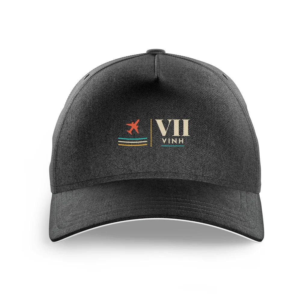 Vinh International Airport (VII) printed hat - black
