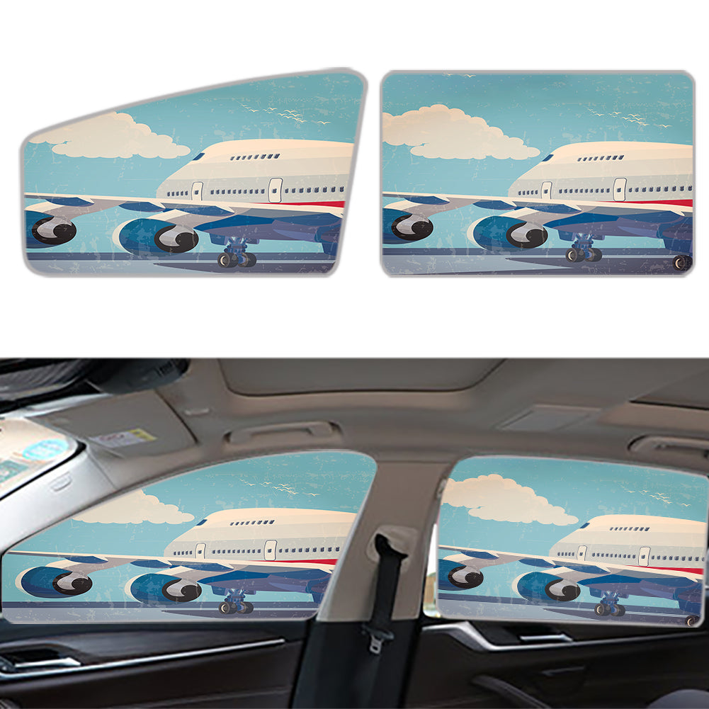 Vintage Boeing 747 Designed Car Sun Shade (Side window)