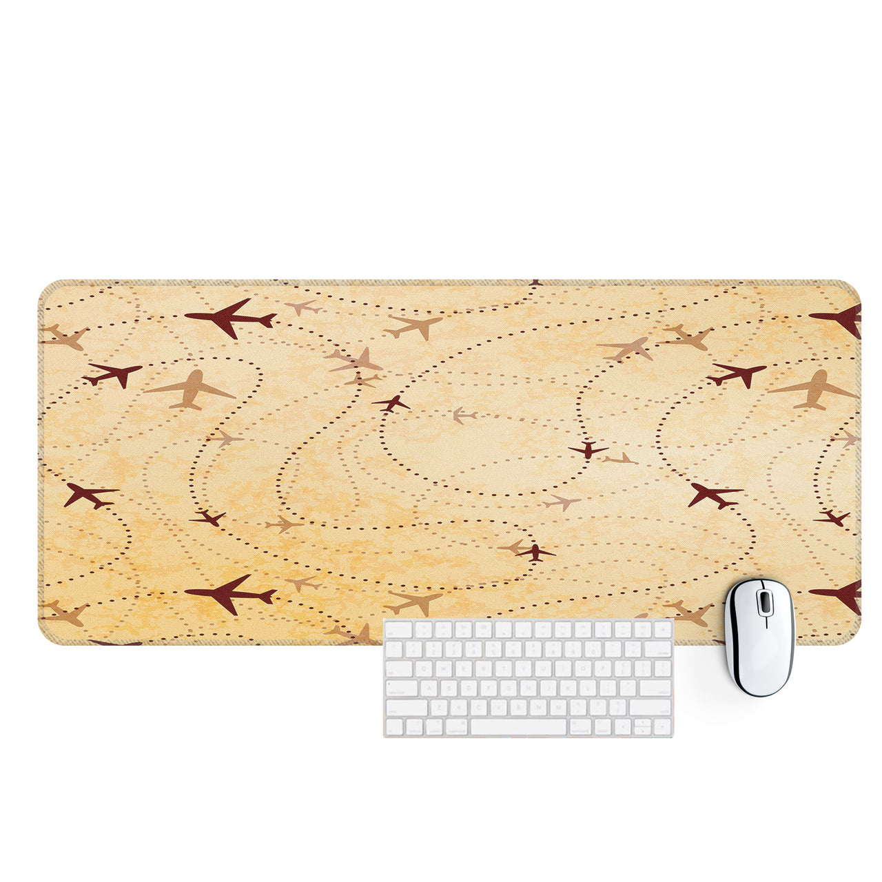 Vintage Travelling with Aircraft Designed Desk Mats
