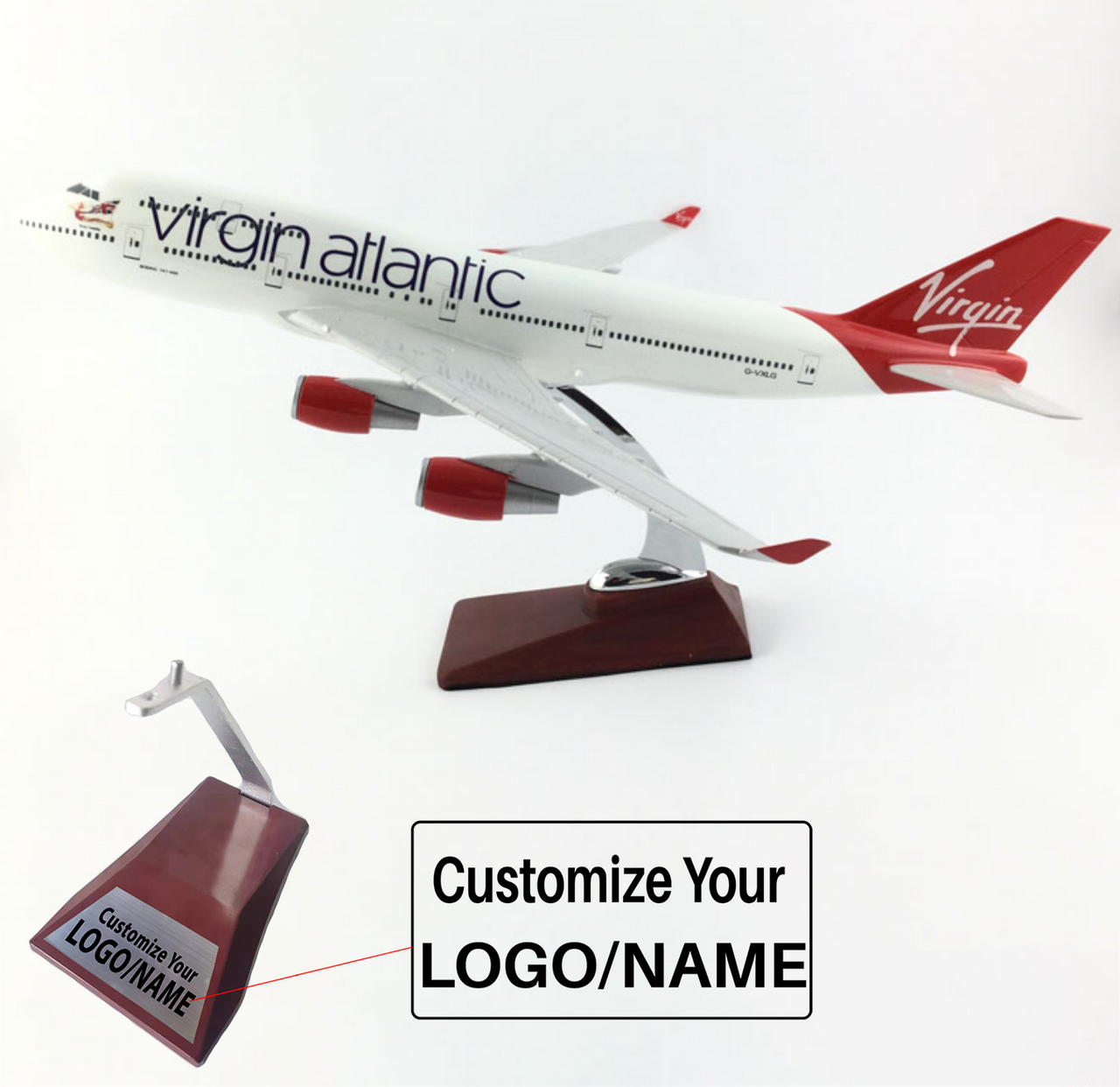Virgin Atlantic Boeing 747 Airplane Model (Handmade Special Edition 45CM)
