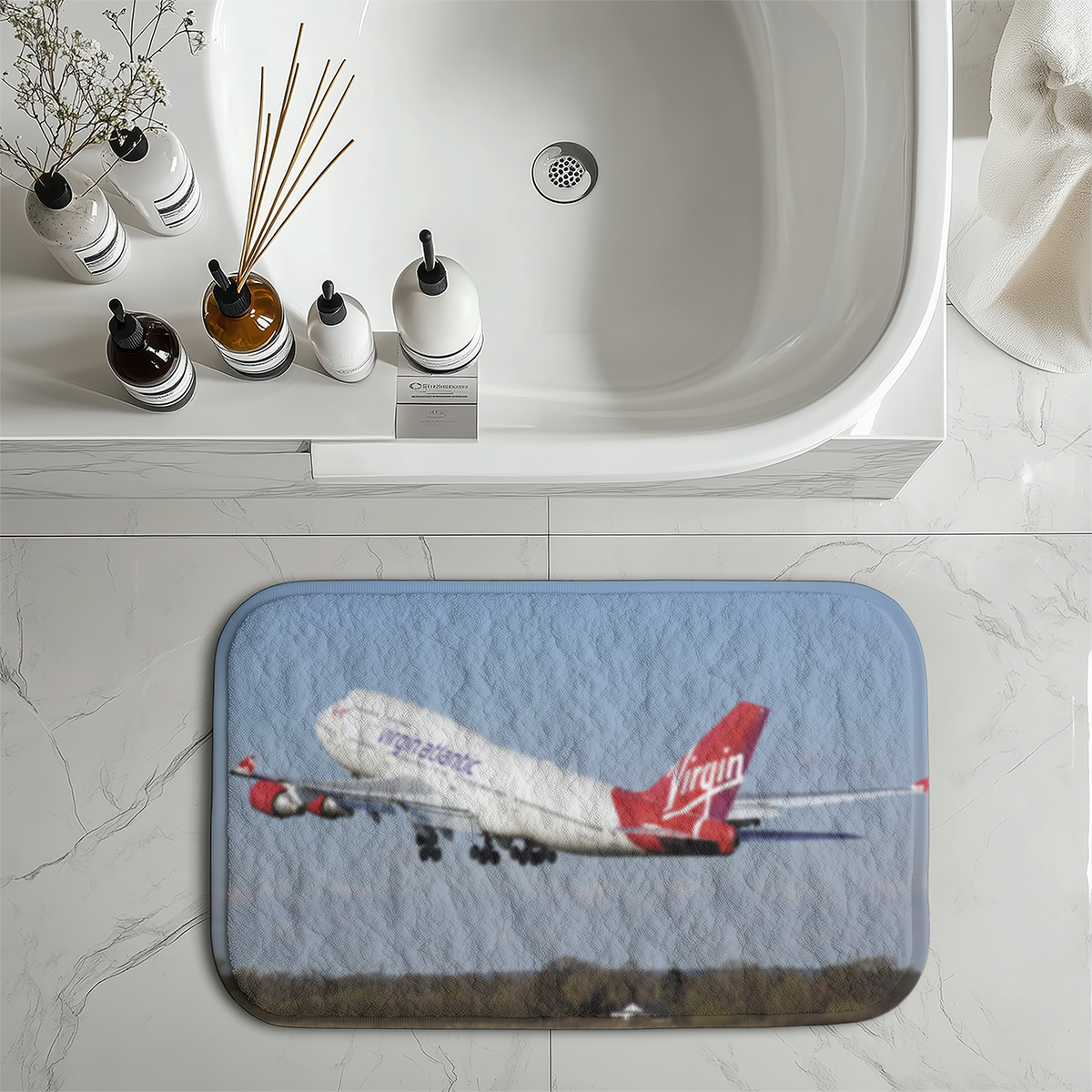 Virgin Atlantic Boeing 747 Designed Bath Mats