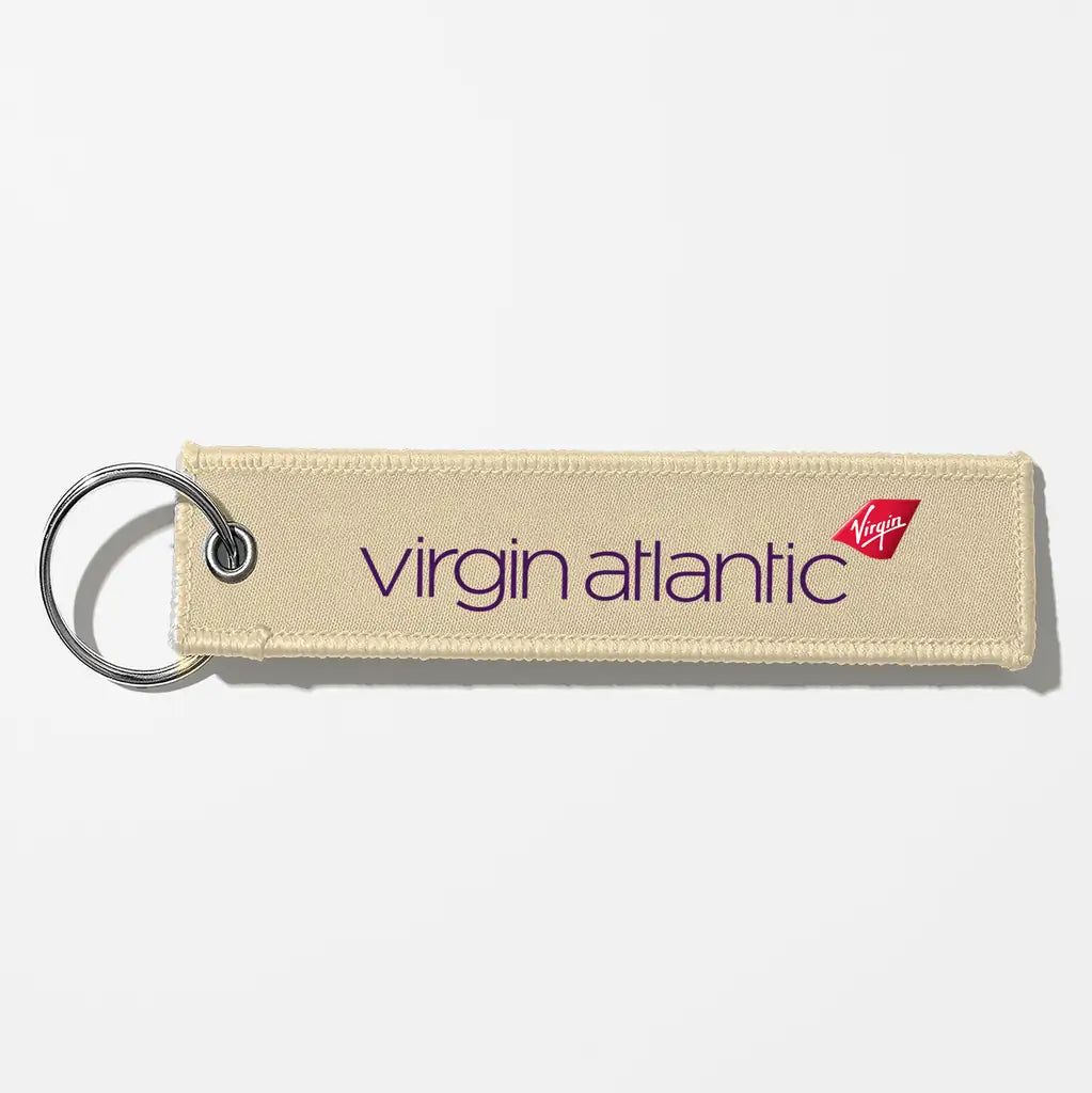 Virgin Atlantic Airlines Crew & Staff Tag Key Chains - Beige