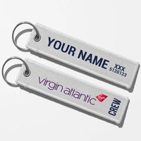 Thumbnail for Virgin Atlantic Airlines Crew & Staff Tag Key Chains - White - Crew + Name