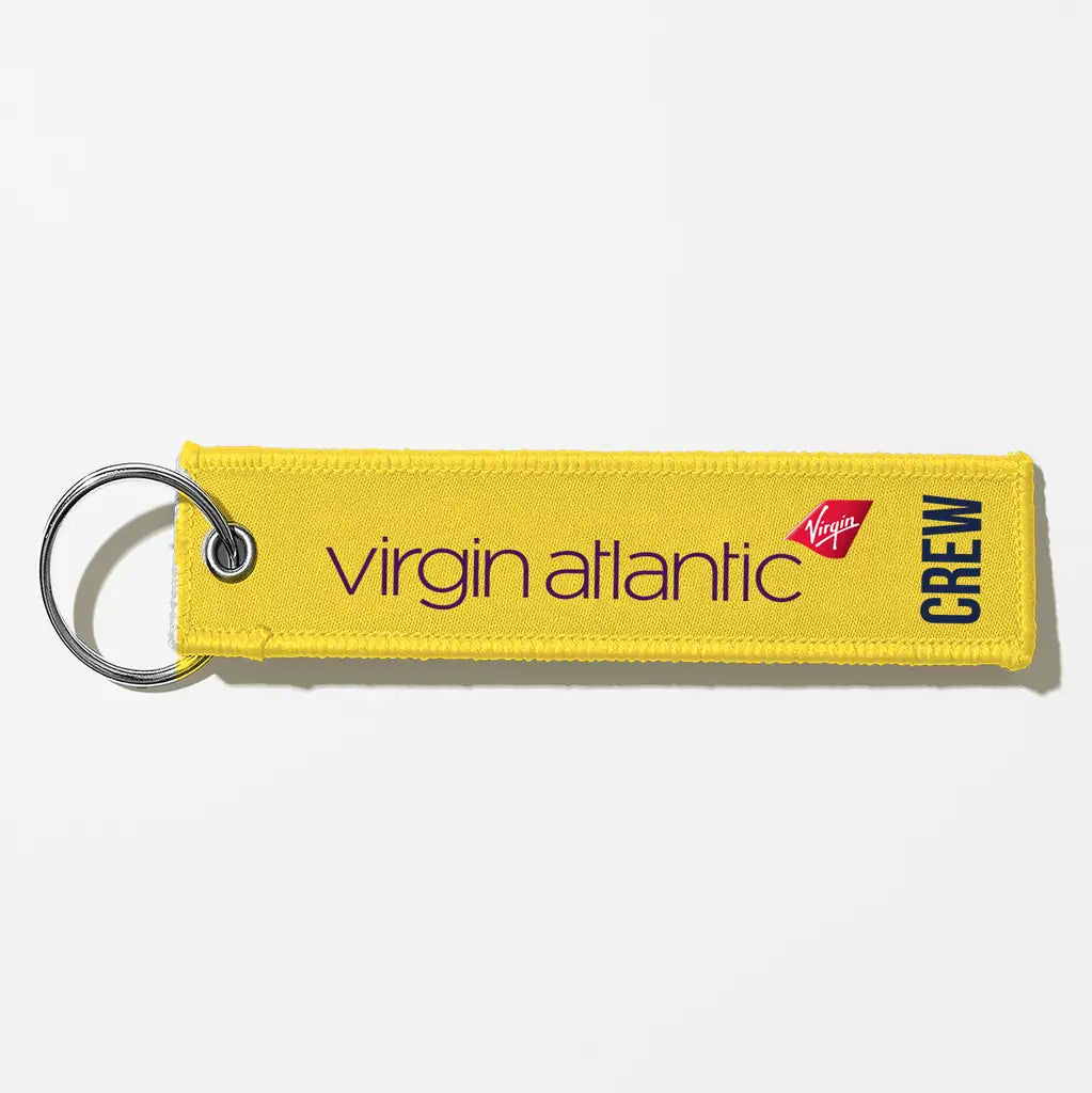 Virgin Atlantic Airlines Crew & Staff Tag Key Chains - Yellow - Crew