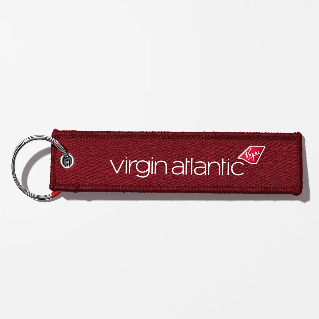 Virgin Atlantic Airlines Crew & Staff Tag Key Chains - Dark Red