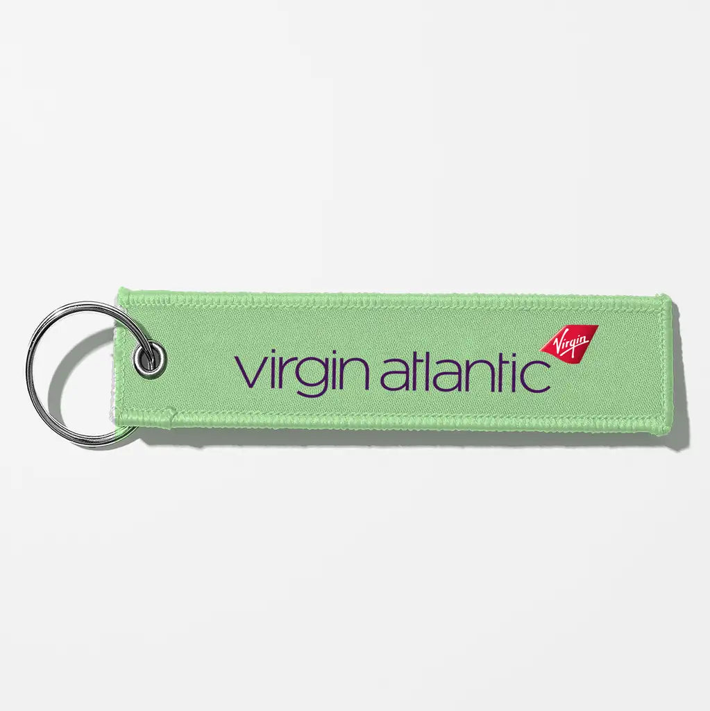 Virgin Atlantic- Airlines Crew & Staff Tag Key Chains - Light Green