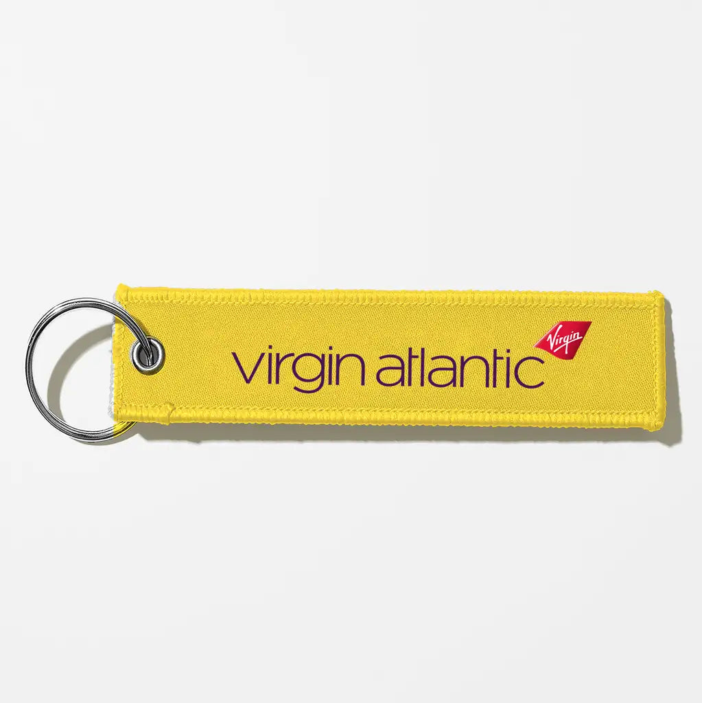 Virgin Atlantic- Airlines Crew & Staff Tag Key Chains - Yellow