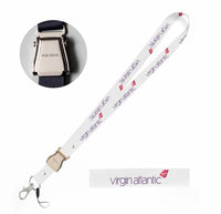 Thumbnail for Virgin Atlantic Airlines seat belt lanyard - white