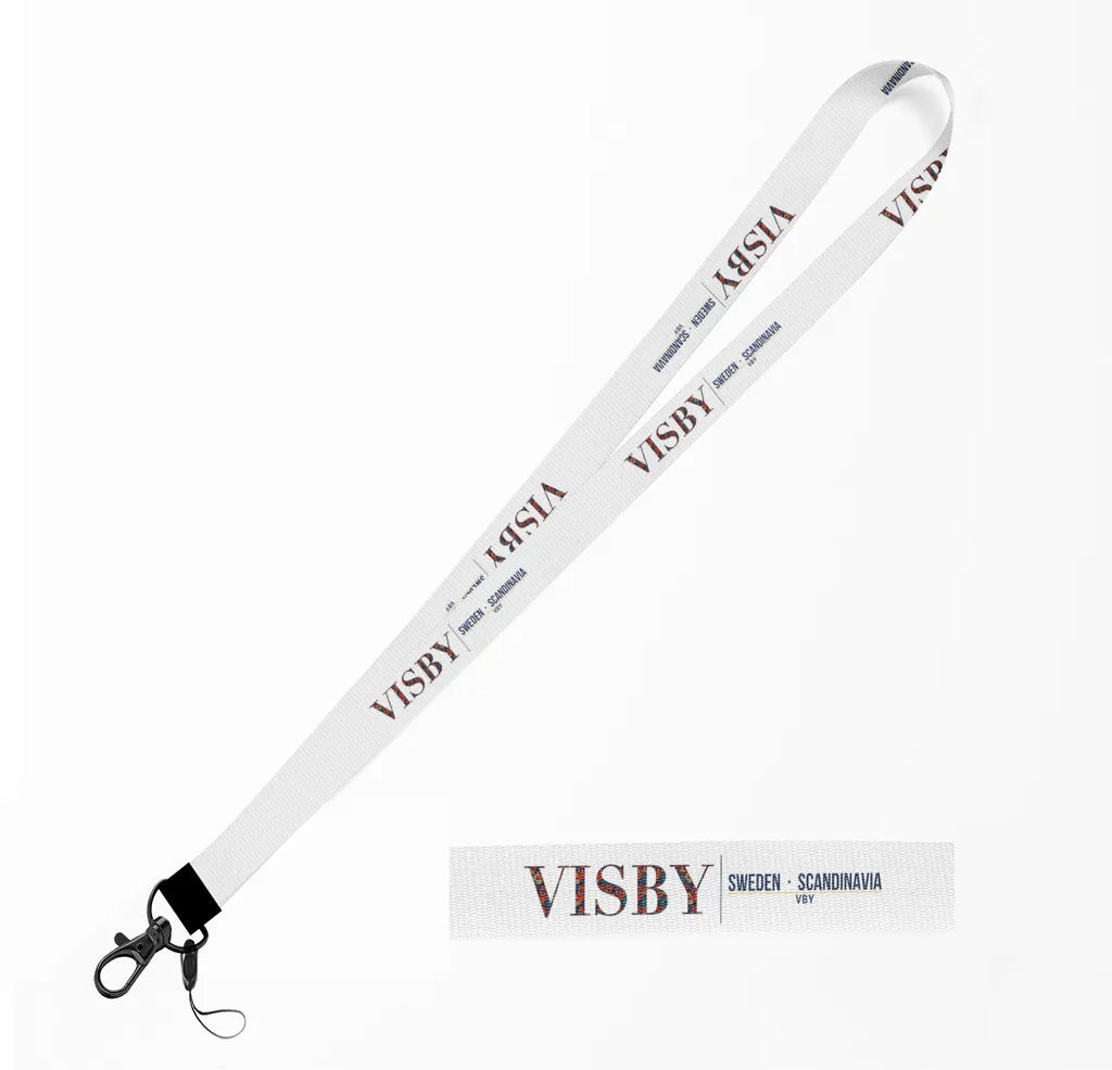 Visby City Series lanyard - white