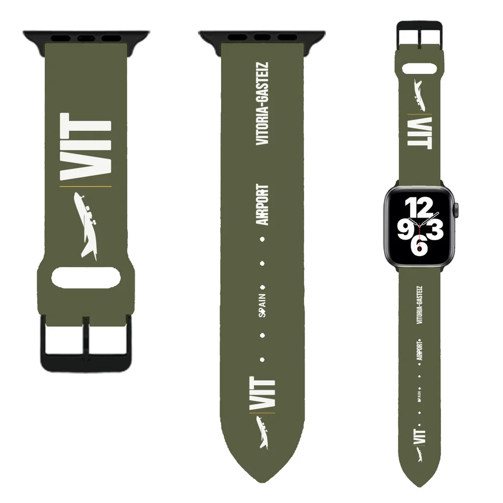 WBV6 | Vitoria Airport VIT — Vitoria-Gasteiz | Green Army (Metal Buckle)