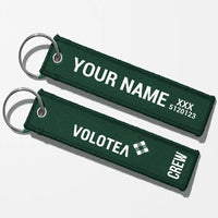 Thumbnail for Volotea Airlines Crew & Staff Tag Key Chains - Dark Green - Crew + Name