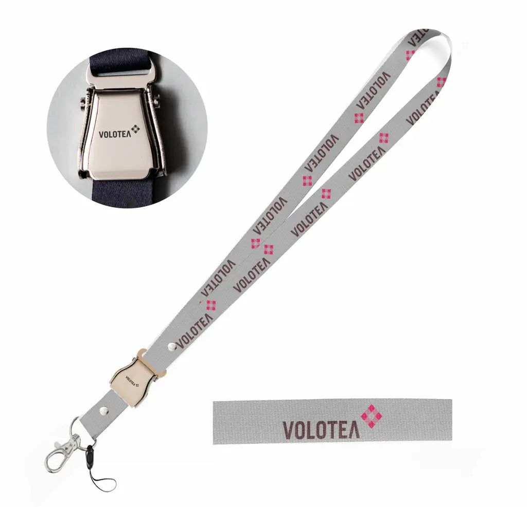 Volotea Airlines seat belt lanyard - light gray