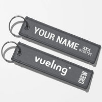 Thumbnail for Vueling Airlines Crew & Staff Tag Key Chains - Gray - Crew + Name