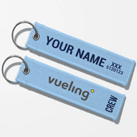 Thumbnail for Vueling Airlines Crew & Staff Tag Key Chains - Light Blue - Crew + Name