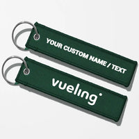 Thumbnail for Vueling Airlines Crew & Staff Tag Key Chains - Dark Green - Personalized