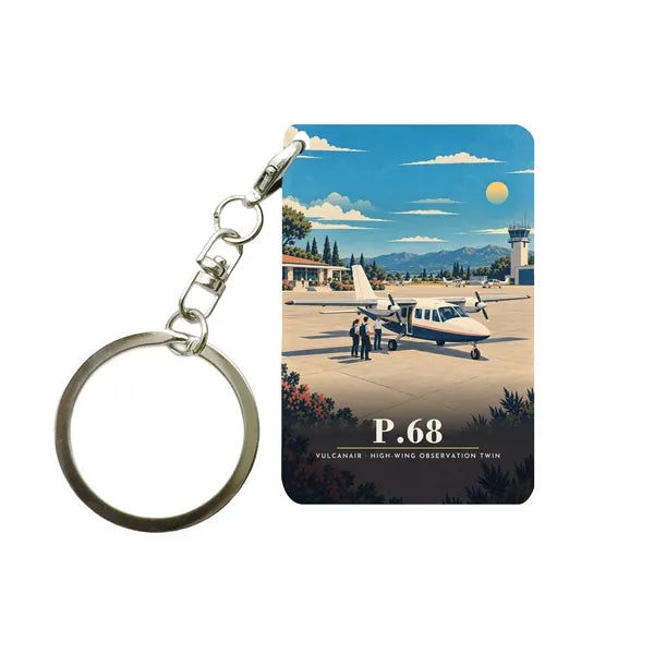 Vulcanair P.68 - 3D - Key Chain - Full Print