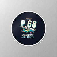 Thumbnail for Vulcanair P.68 - Cartoon - Circle Sticker - Close-up
